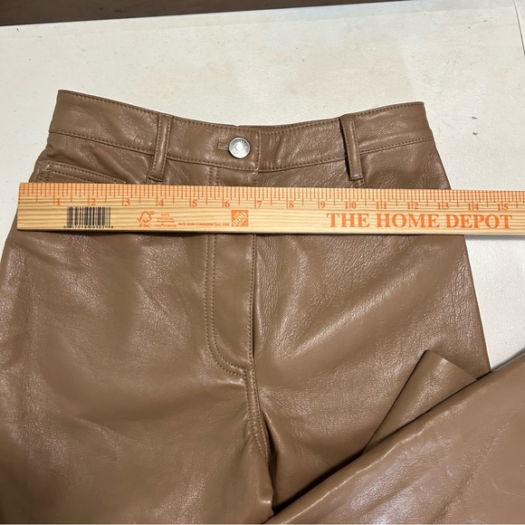 Aritzia Wilfred Melina Vegan Leather Pants in Constant Camel Brown Size 4 R2 - Picture 8 of 8